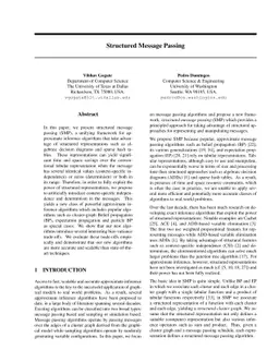 Structured Message Passing