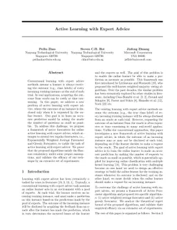 Active Learning with Expert Advice