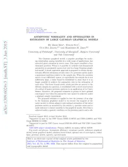 Asymptotic normality and optimalities in estimation of large Gaussian
  graphical models