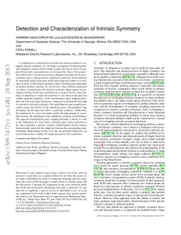 Detection and Characterization of Intrinsic Symmetry