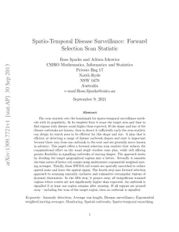 Spatio-Temporal Disease Surveillance: Forward Selection Scan Statistic