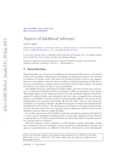 Aspects of likelihood inference