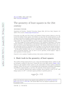 The geometry of least squares in the 21st century