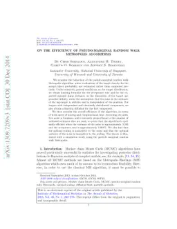 On the efficiency of pseudo-marginal random walk Metropolis algorithms