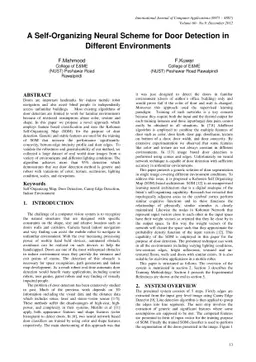 A Self-Organizing Neural Scheme for Door Detection in Different
  Environments