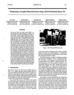 Monitoring a Complez Physical System using a Hybrid Dynamic Bayes Net