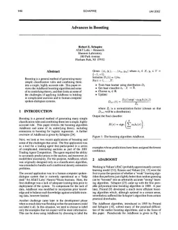 Advances in Boosting (Invited Talk)