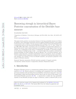 Borrowing strengh in hierarchical Bayes: Posterior concentration of the
  Dirichlet base measure