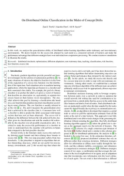 On Distributed Online Classification in the Midst of Concept Drifts