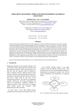 Similarity Measuring Approuch for Engineering Materials Selection