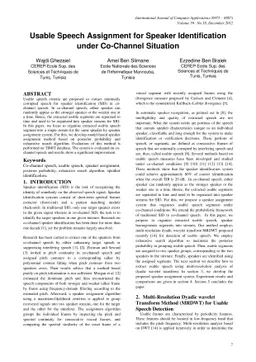 Usable Speech Assignment for Speaker Identification under Co-Channel
  Situation
