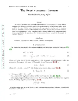 The forest consensus theorem