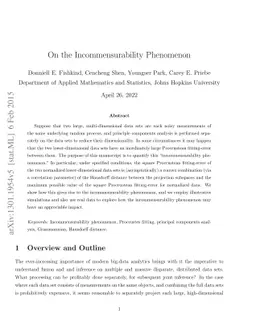 On the Incommensurability Phenomenon
