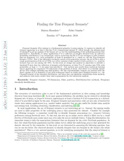 Finding the True Frequent Itemsets