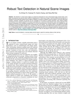 Robust Text Detection in Natural Scene Images