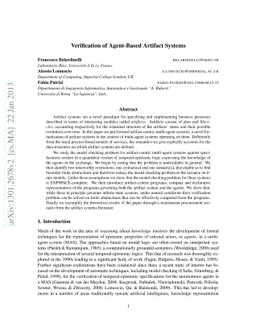 Verification of Agent-Based Artifact Systems