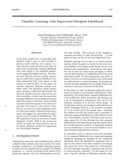 Classifier Learning with Supervised Marginal Likelihood
