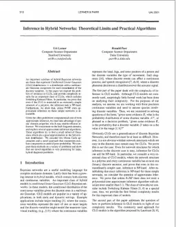 Inference in Hybrid Networks: Theoretical Limits and Practical
  Algorithms
