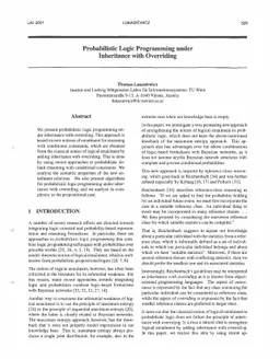 Probabilistic Logic Programming under Inheritance with Overriding