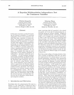 A Bayesian Multiresolution Independence Test for Continuous Variables