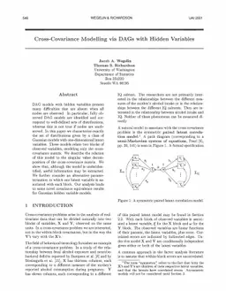 Cross-covariance modelling via DAGs with hidden variables