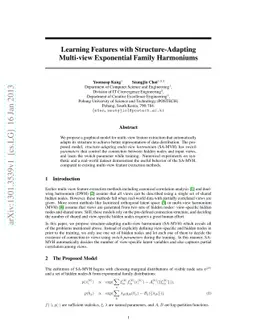 Learning Features with Structure-Adapting Multi-view Exponential Family
  Harmoniums