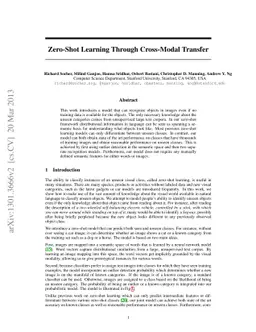 Zero-Shot Learning Through Cross-Modal Transfer