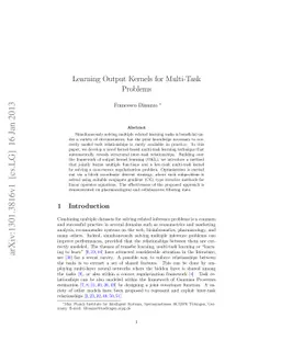 Learning Output Kernels for Multi-Task Problems