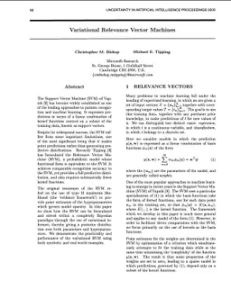 Variational Relevance Vector Machines