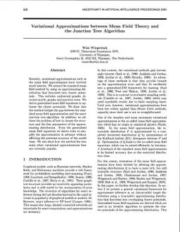 Variational Approximations between Mean Field Theory and the Junction
  Tree Algorithm