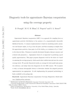 Diagnostic tools of approximate Bayesian computation using the coverage
  property