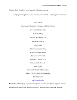 Language learning from positive evidence, reconsidered: A
  simplicity-based approach