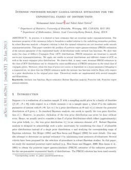 Intrinsic posterior regret gamma-minimax estimation for the exponential
  family of distributions