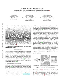 A Scalable Distributed Architecture for Network- and QoS-aware Service
  Composition