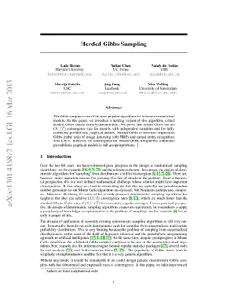 Herded Gibbs Sampling