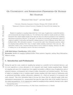 On uncertainty and information properties of ranked set samples