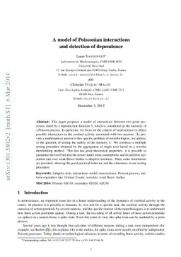A model of Poissonian interactions and detection of dependence
