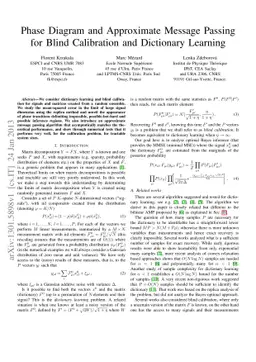 Phase Diagram and Approximate Message Passing for Blind Calibration and
  Dictionary Learning