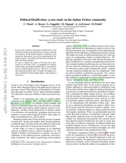 Political Disaffection: a case study on the Italian Twitter community