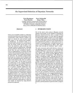 On Supervised Selection of Bayesian Networks