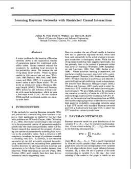 Learning Bayesian Networks with Restricted Causal Interactions
