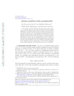 Optimal learning with $Q$-aggregation