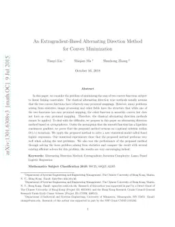 An Extragradient-Based Alternating Direction Method for Convex
  Minimization