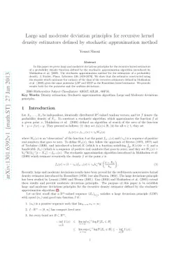 Large and moderate deviation principles for recursive kernel density
  estimators defined by stochastic approximation method