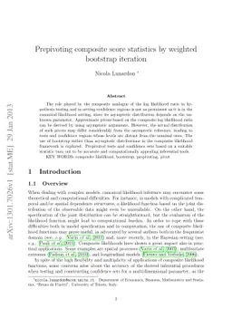 Prepivoting composite score statistics by weighted bootstrap iteration