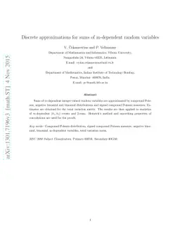 Discrete approximations for sums of m-dependent random variables