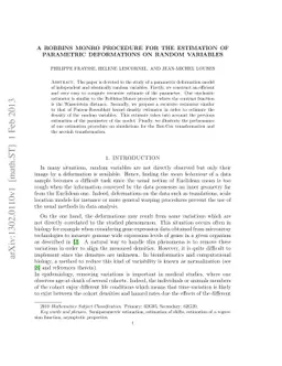 A Robbins-Monro procedure for the estimation of parametric deformations
  on random variables
