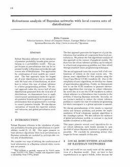 Robustness Analysis of Bayesian Networks with Local Convex Sets of
  Distributions