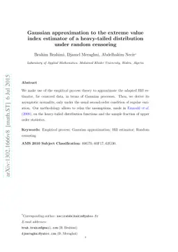 Gaussian approximation to the extreme value index estimator of a
  heavy-tailed distribution under random censoring