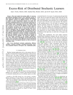 Excess-Risk of Distributed Stochastic Learners